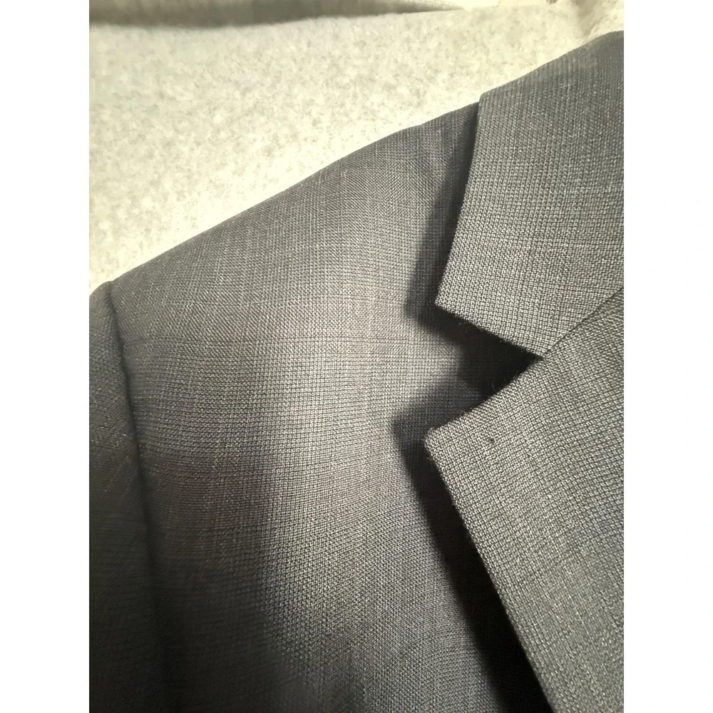 Jos. A. Bank Suit Mens 44 39x30 Gray 100% Wool 2 Piece‎ Jacket Pants Formal